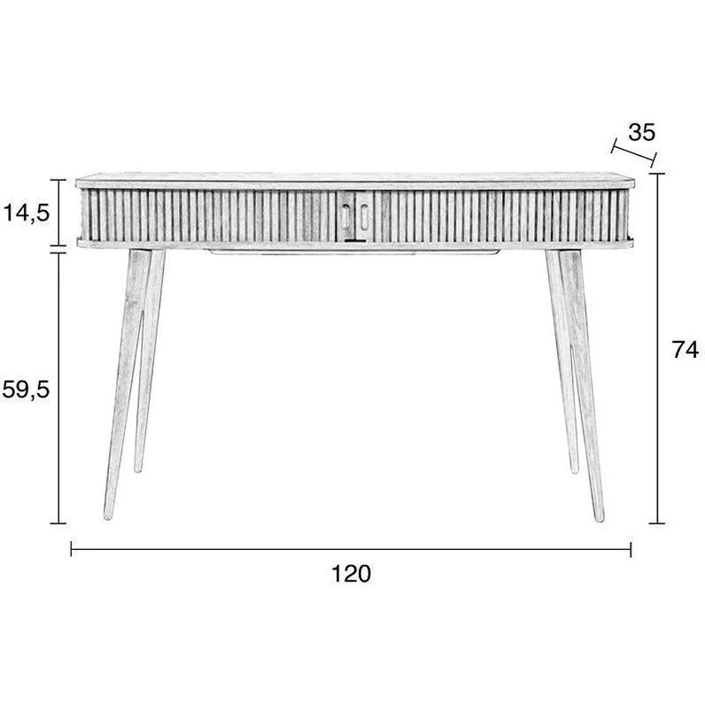 Barbier Console Table - Black - Image 4