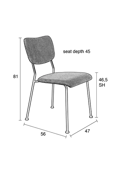 Benson Chair Grey Blue - Image 13