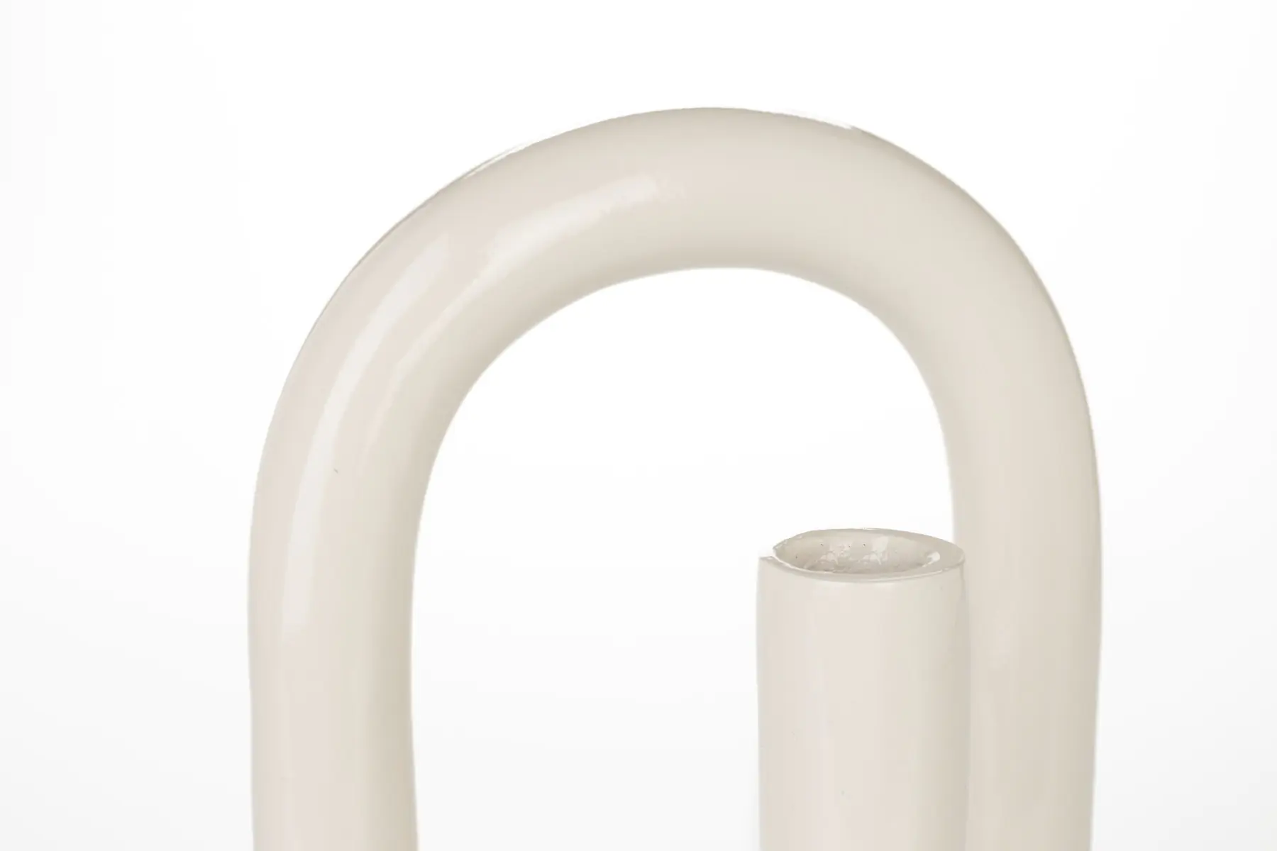 Candle Holder Tubo L Shiny Beige - Image 4