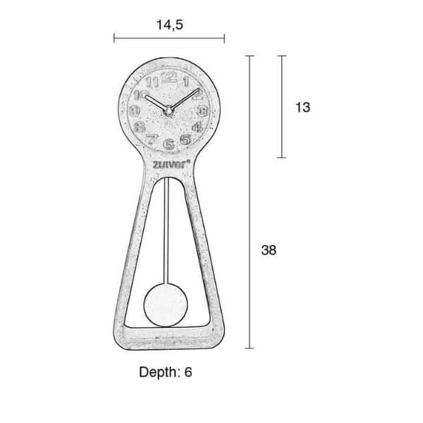 Terrazzo White Pendulum Clock - Image 5