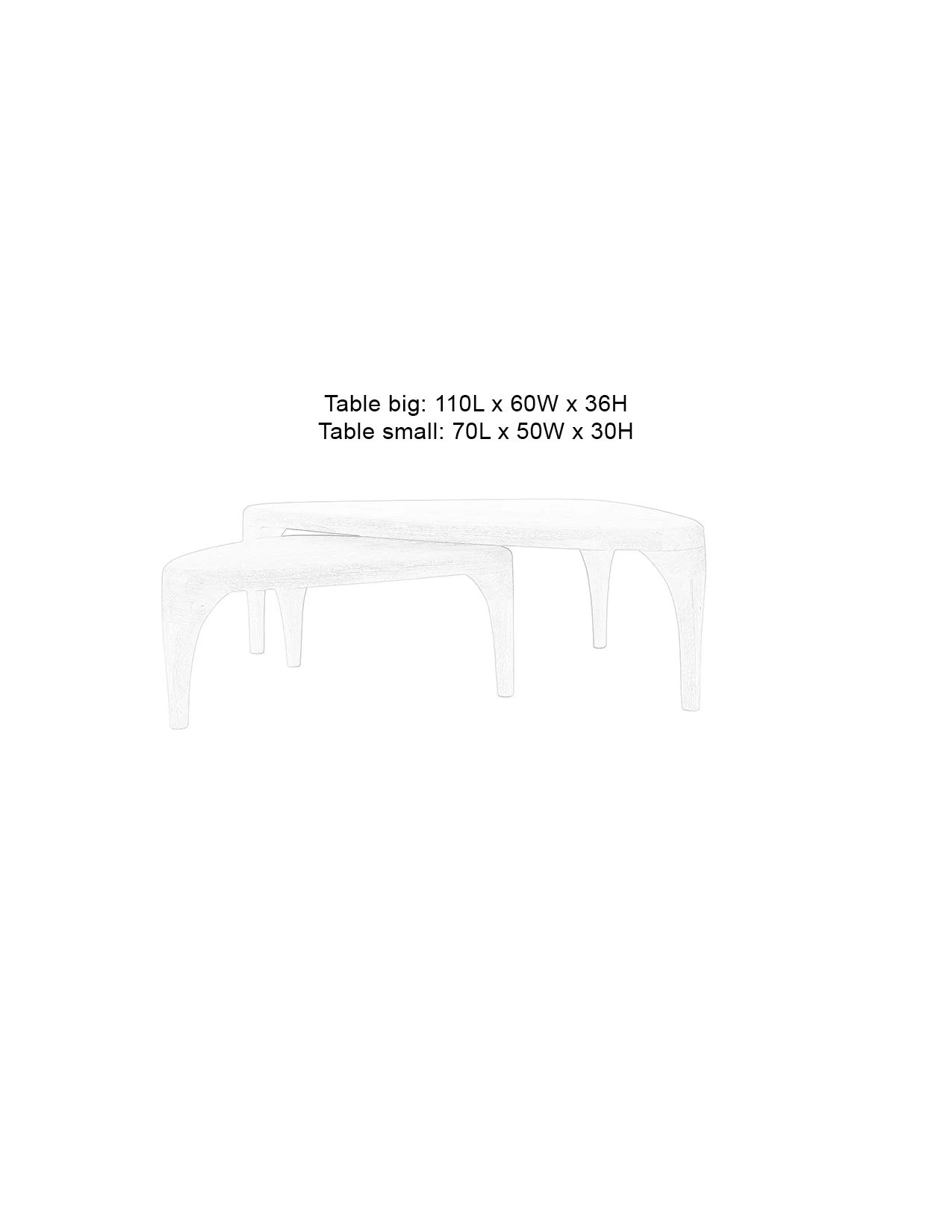 Coffee Table Isla Set of 2 Walnut - Image 6