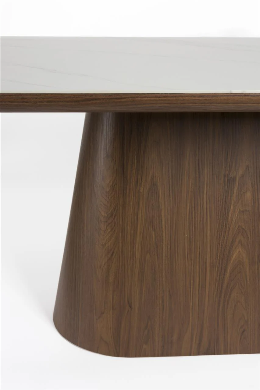 Dining Table Almira Oval 200 Walnut - Image 4