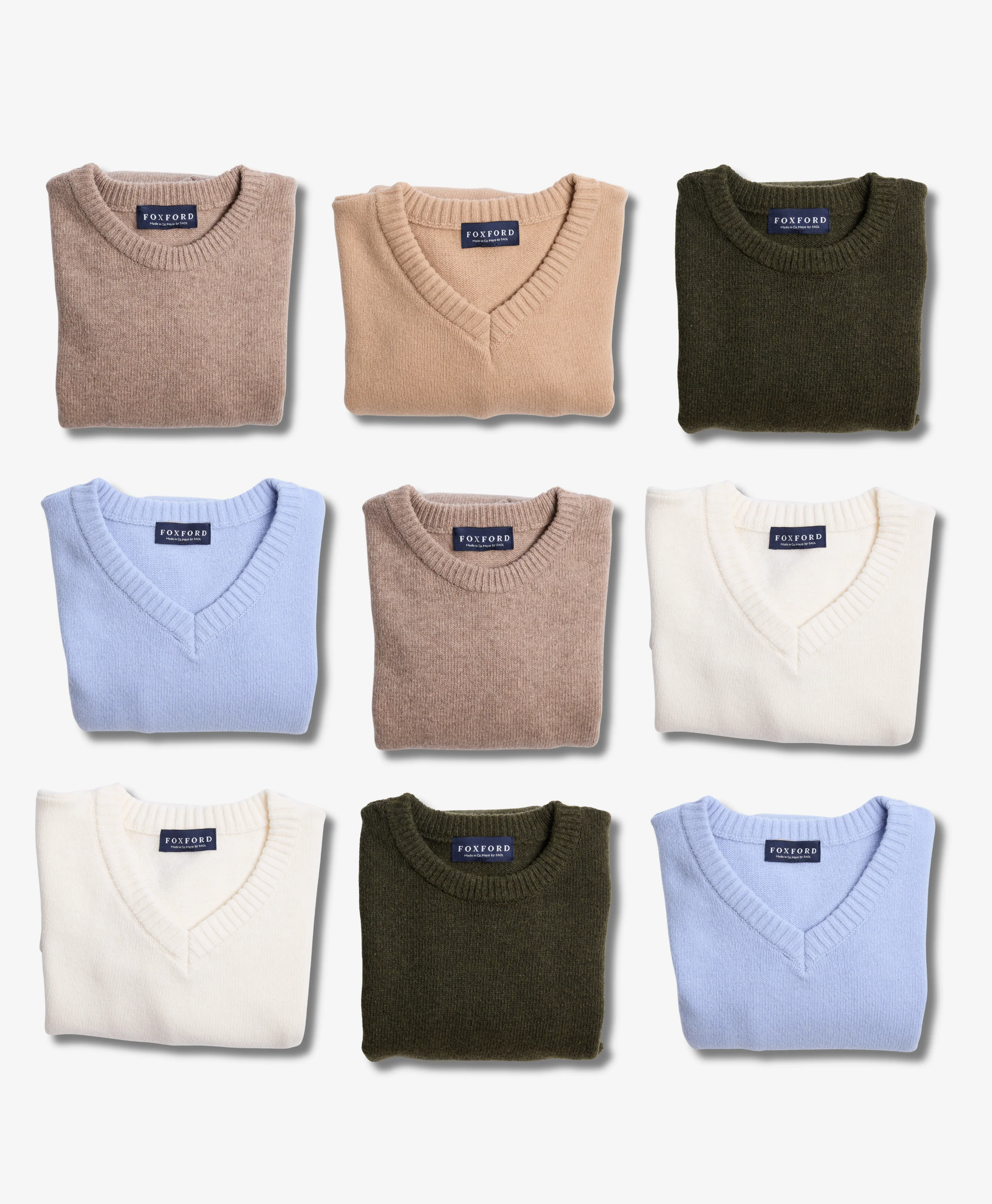 Foxford Classic Camel Lambswool V-Neck - Image 4