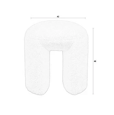 Foxford Cloud Bouclé Stool - Image 5