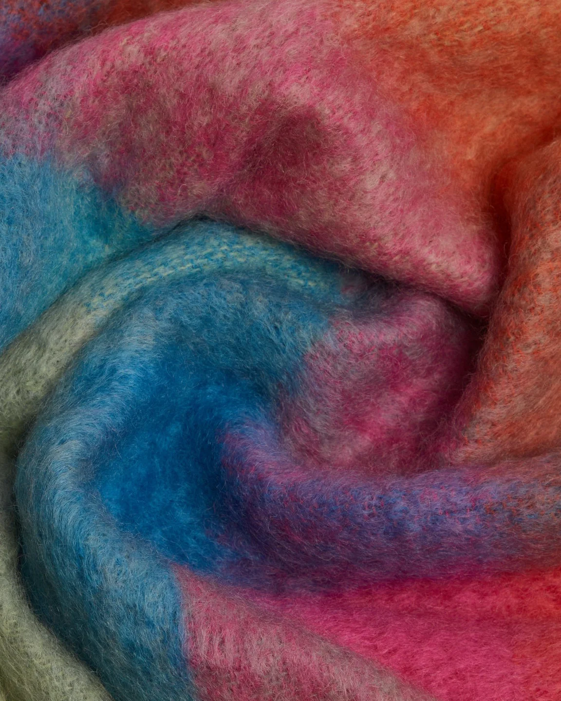 Foxford Colour Block Mohair Throw - Image 3