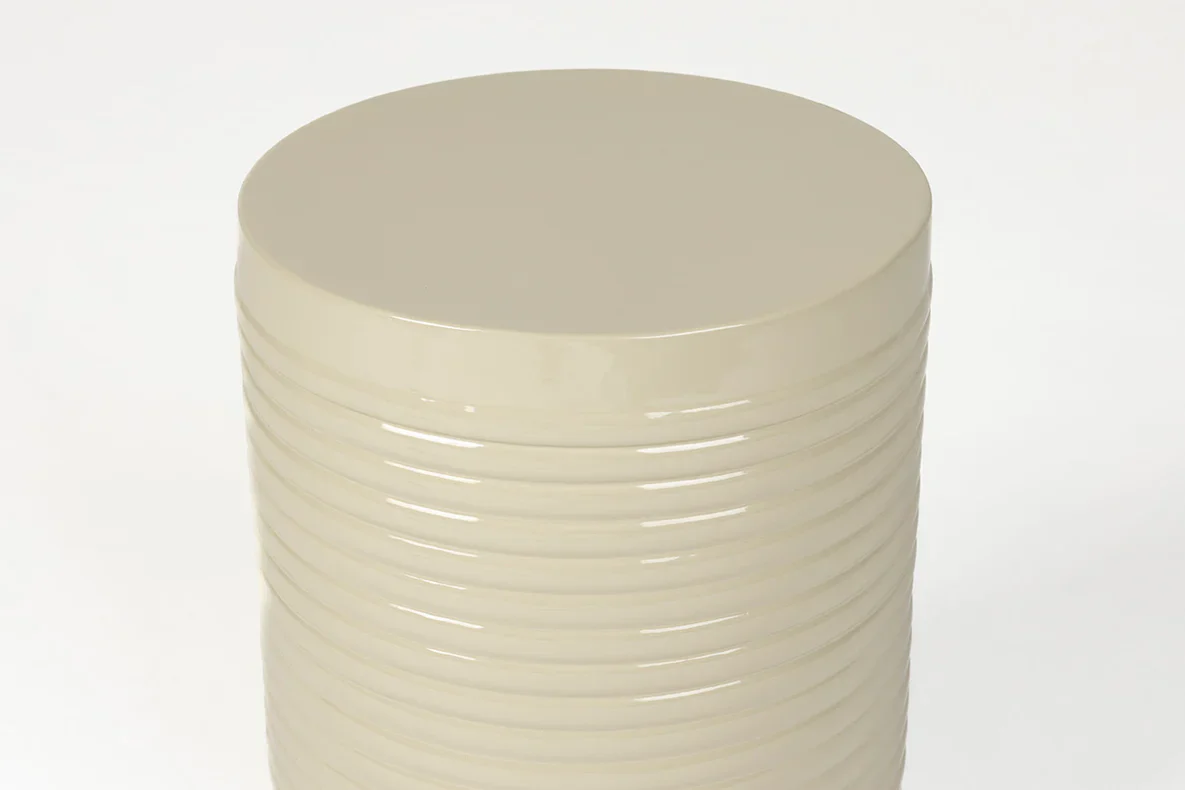 Foxford Large Ferrous Side Table - Ivory - Image 3