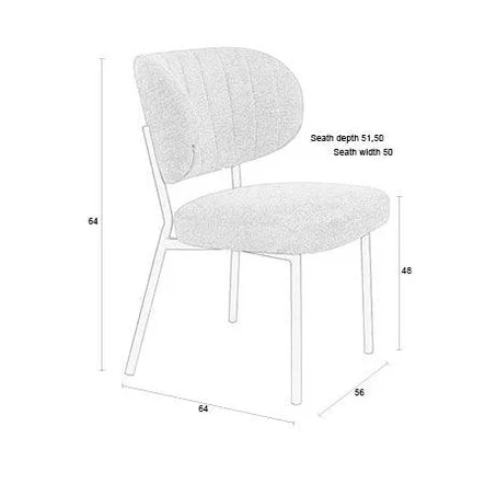 Foxford Leona Dining Chair - Latte - Image 11