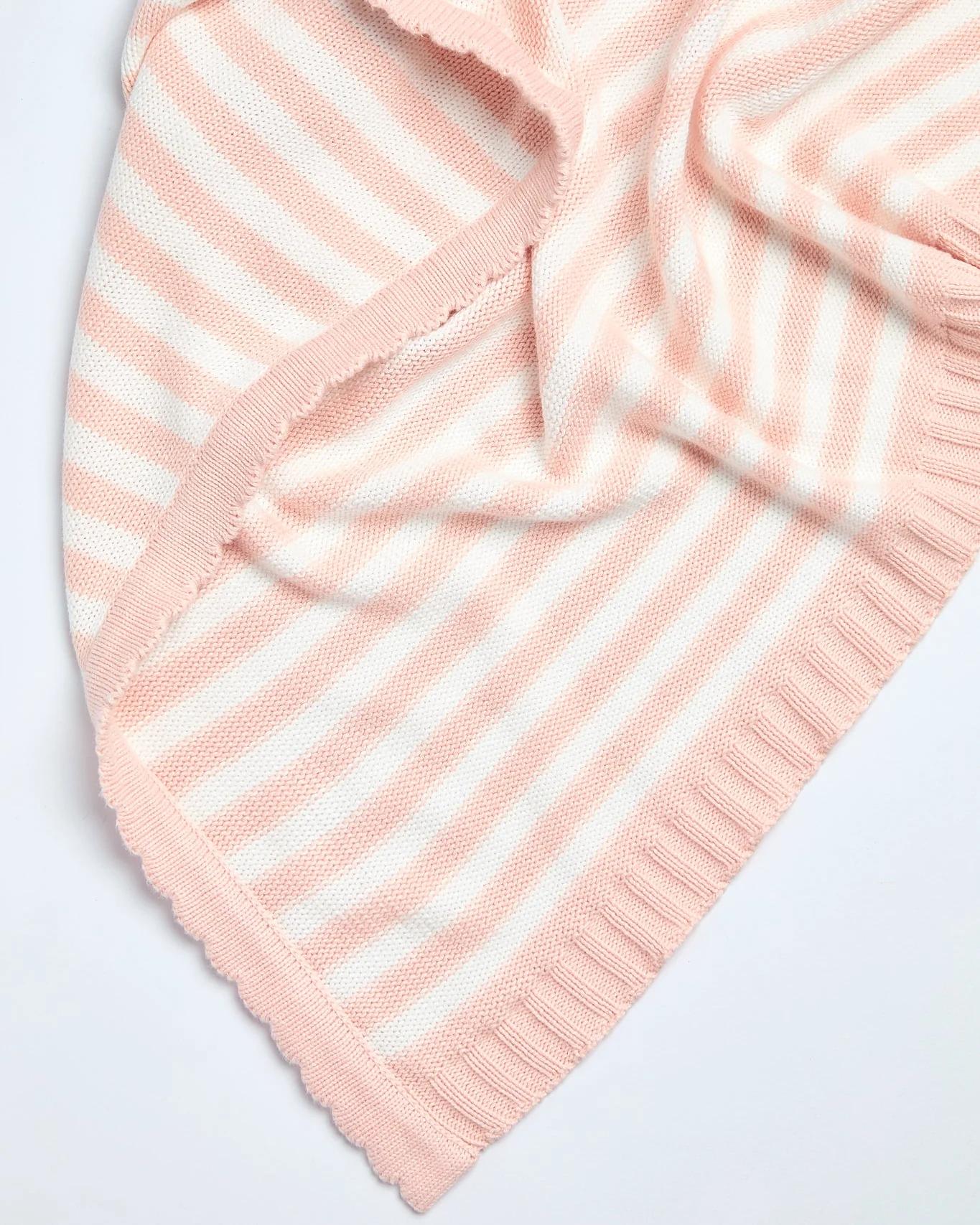 Foxford Pink Stripe Cotton Baby Blanket - Image 4