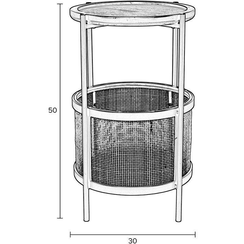 Foxford Rattan Round Side Table - Neutral - Image 2