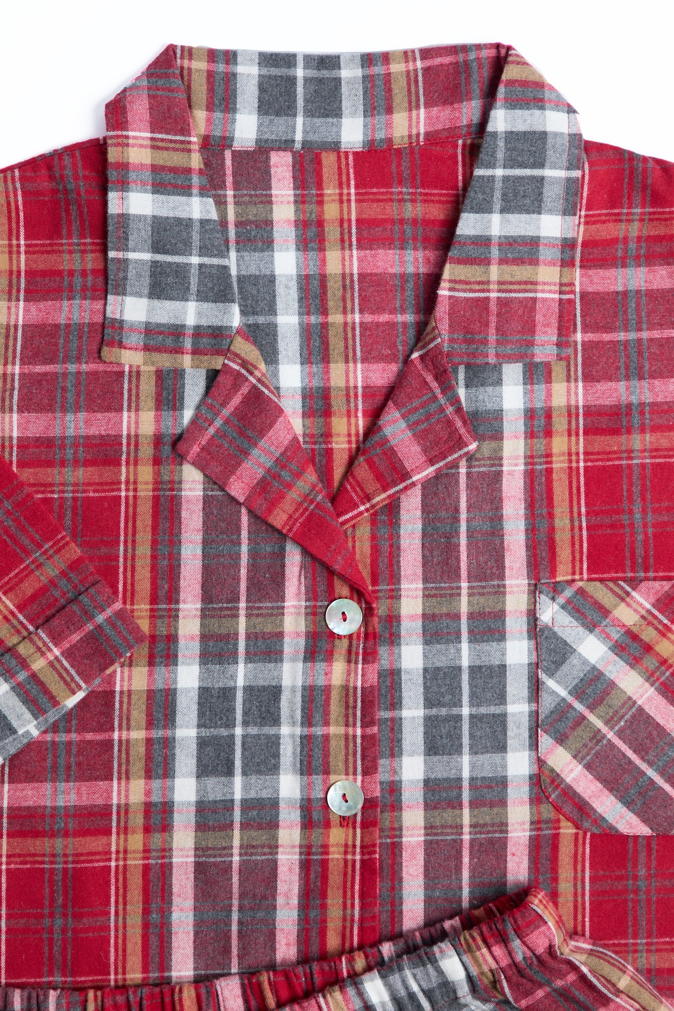 Foxford Tartan Flannel Short Pyjama Set - Image 9