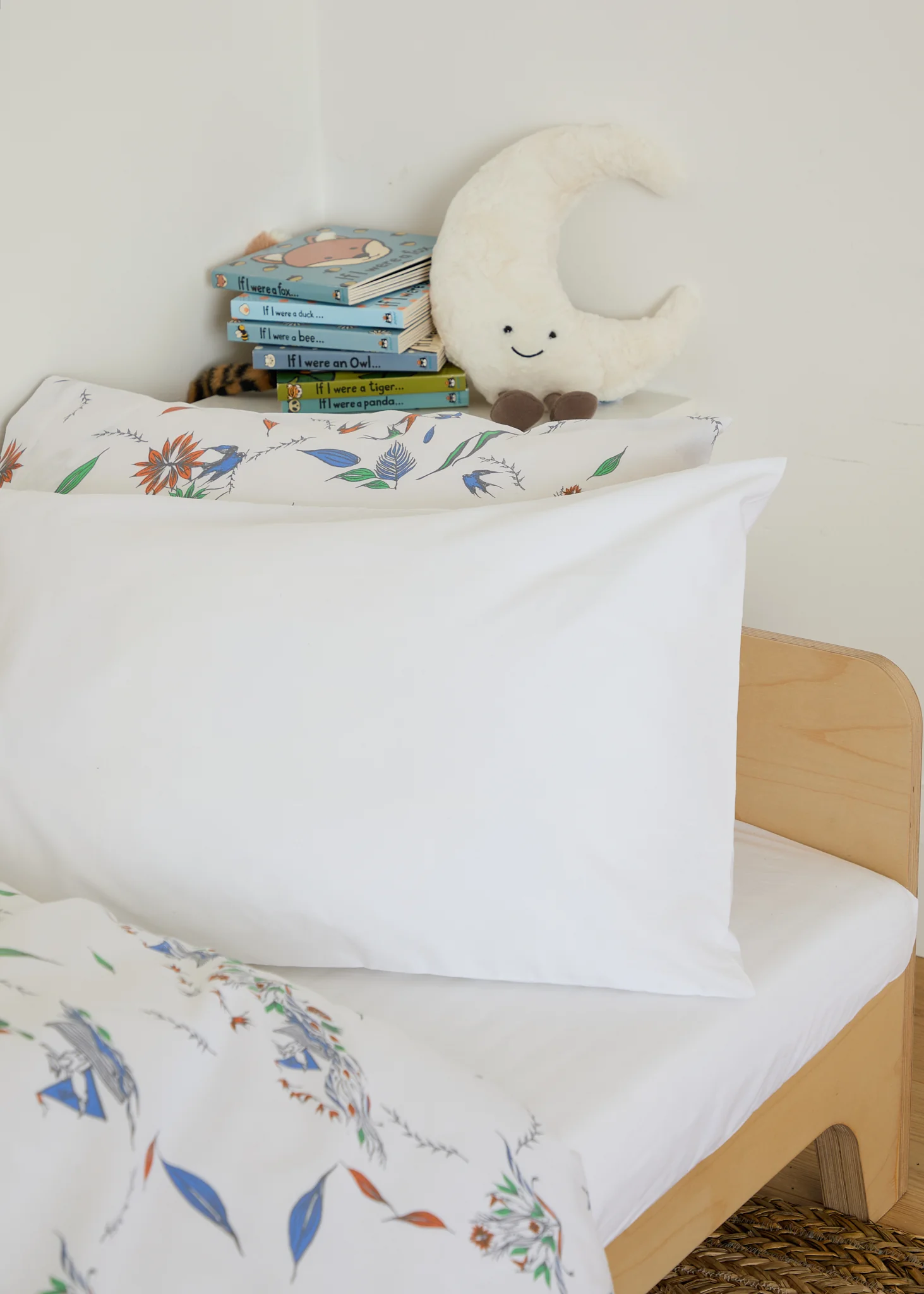 Foxford White Plain Toddler Pillowcase