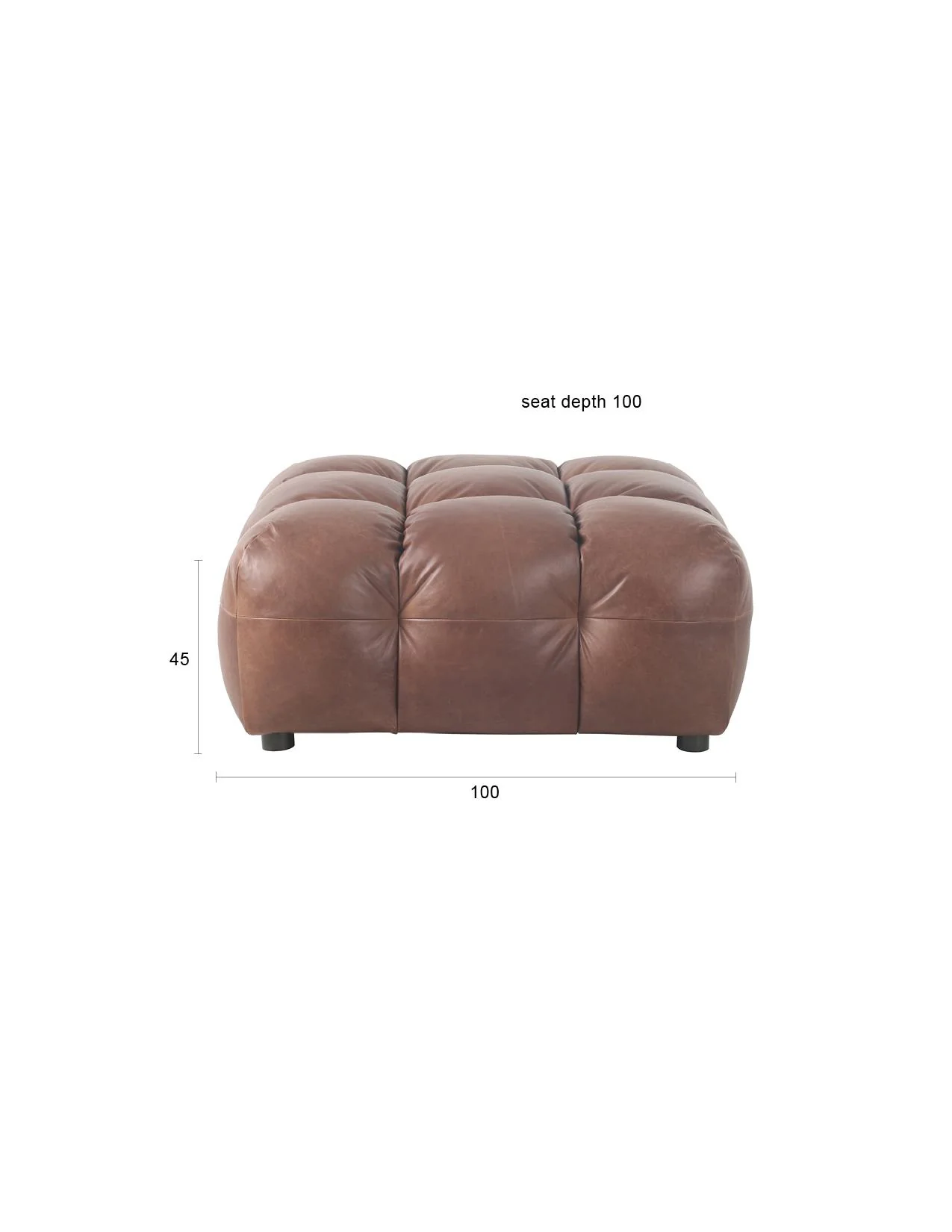 Hocker Hackman Leather Chocolate - Image 5