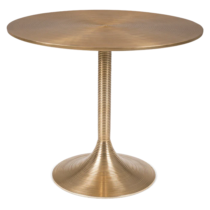 Hypnotising Round Dining Table Gold