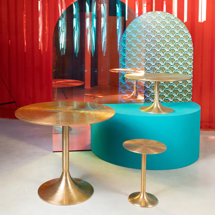 Hypnotising Round Dining Table Gold - Image 8