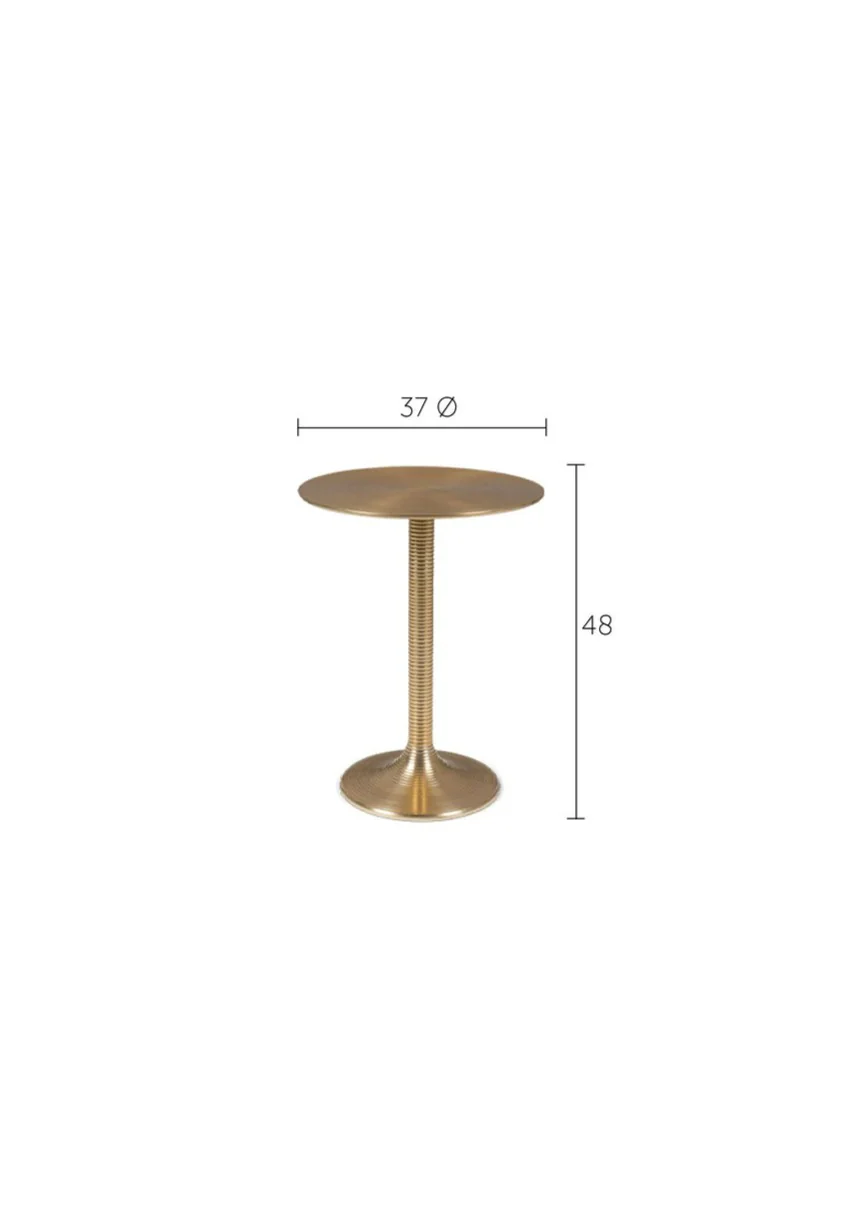 Hypnotising Round Side Table Gold - Image 9