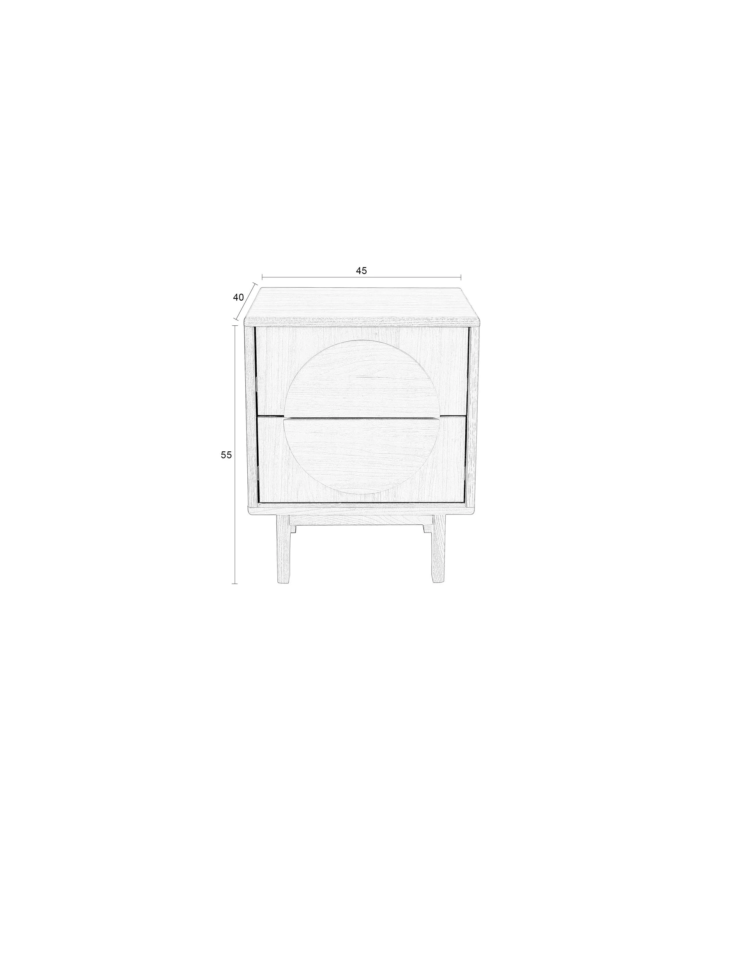Side Table / Bedstand Groove Natural Oak - Image 9