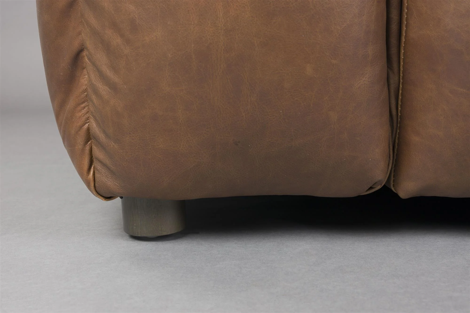 Sofa Hackman 3-Seater Leather Chocolate - Image 6