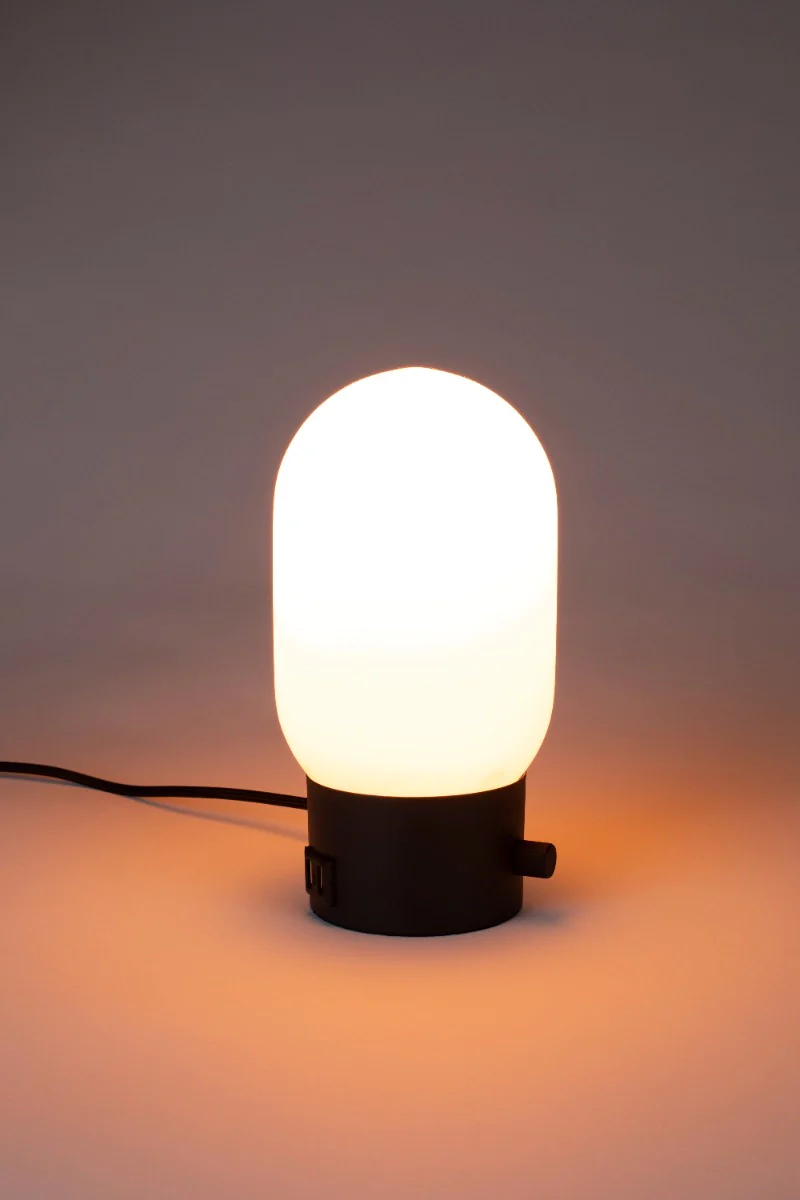 Black Urban Charger Table Lamp - Image 2